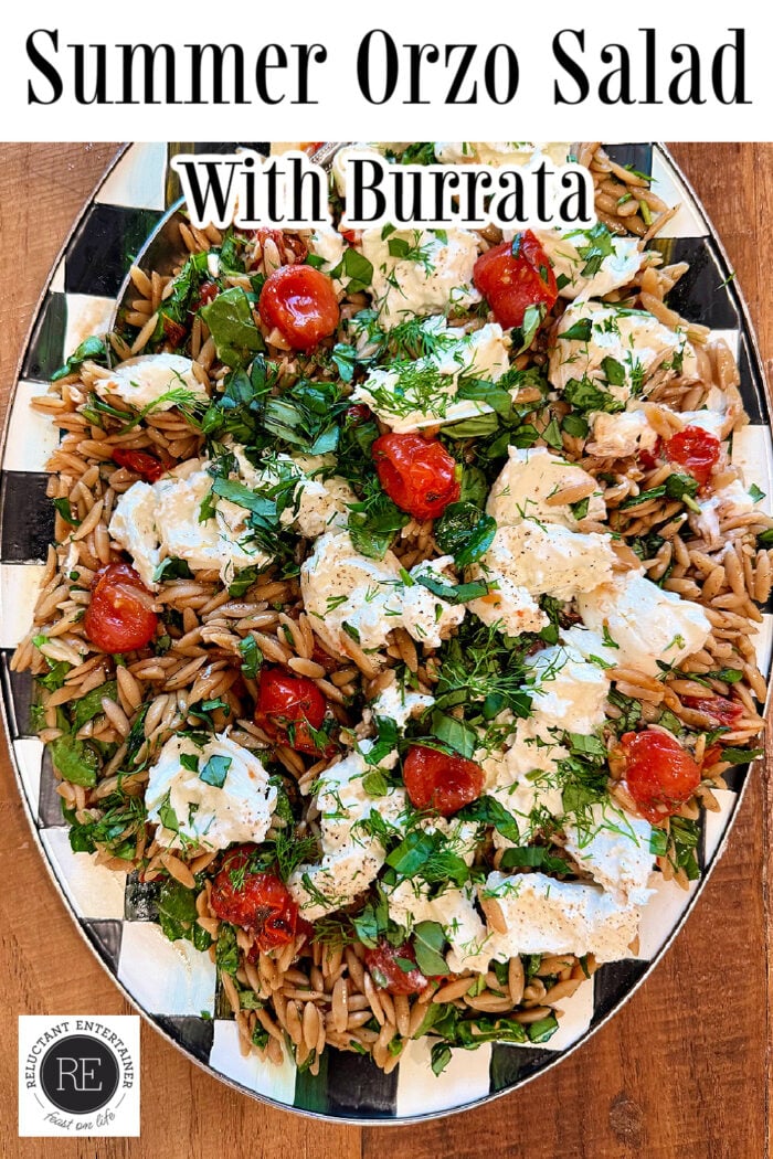 Summer Orzo Salad With Burrata