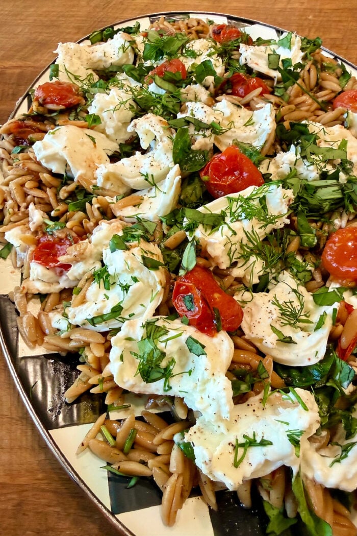 Summer Orzo Salad With Burrata Recipe