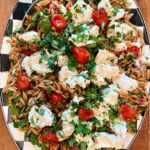Orzo Salad With Burrata and tomatoes