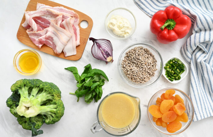 ingredients to make a Sunflower Crunch Salad