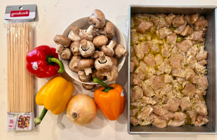 ingredients to make Traeger Chicken Kabobs