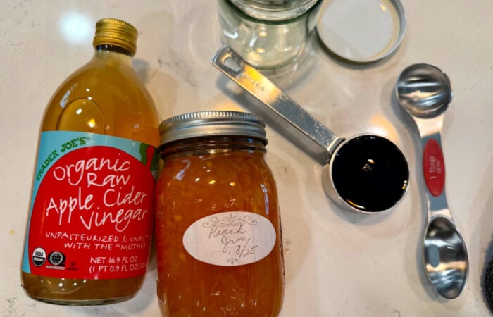 ingredients to make peach dressing