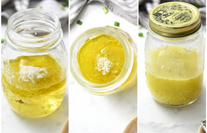 making a salad dressing