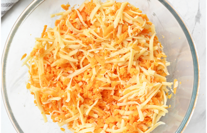 mixing cheeses