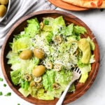 salad and pizza
