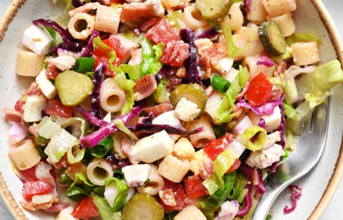 pickles in a Ditalini Pasta Salad