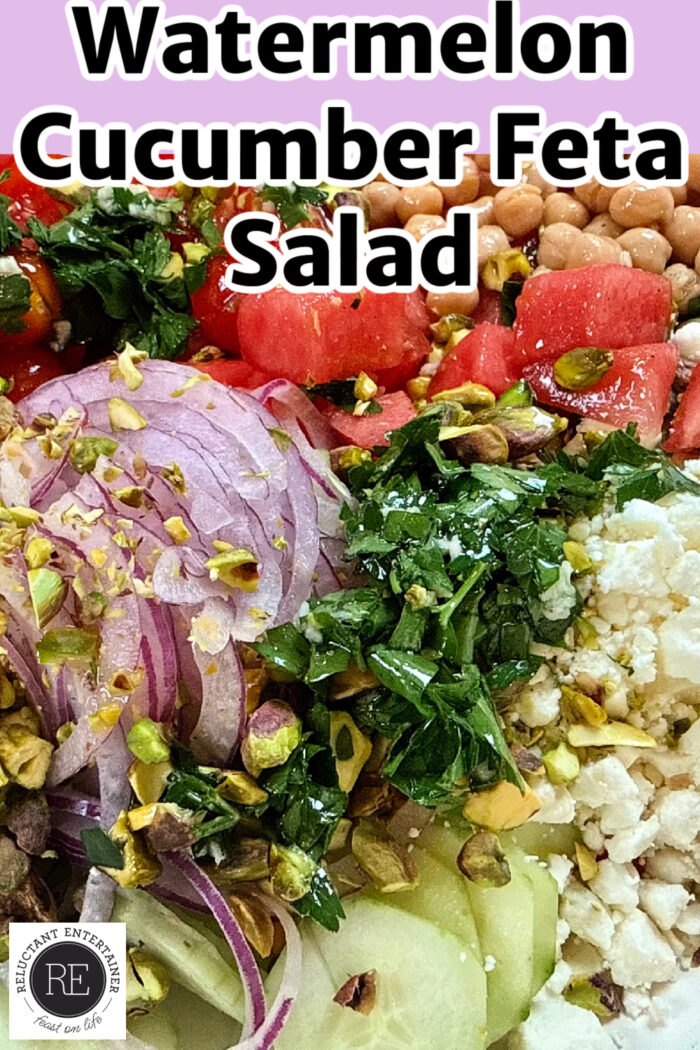 Watermelon Cucumber Feta Salad