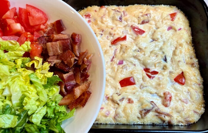 adding BLT to a baked dip