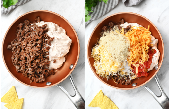 adding cottage cheese and cheese to make quest