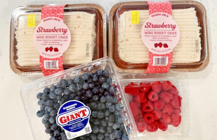 ingredients to make Trader Joe's Flag Cake
