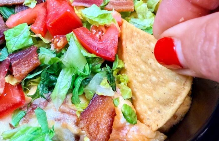 dipping a chip in hot dip