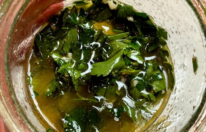 making parsley lemon dressing