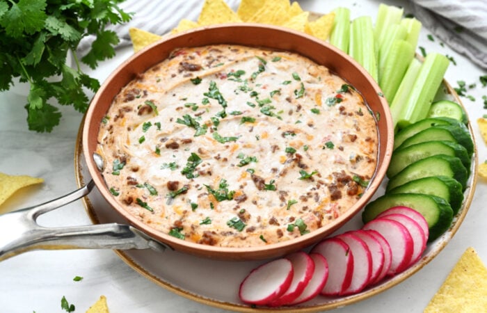 a hot queso dip