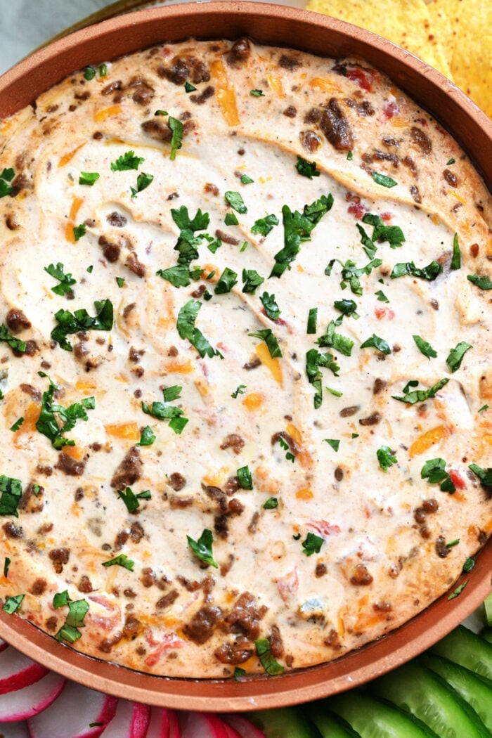 hot cheesy cottage cheese dip