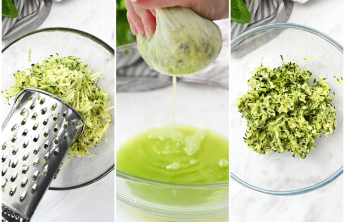 squeezing water out zucchini