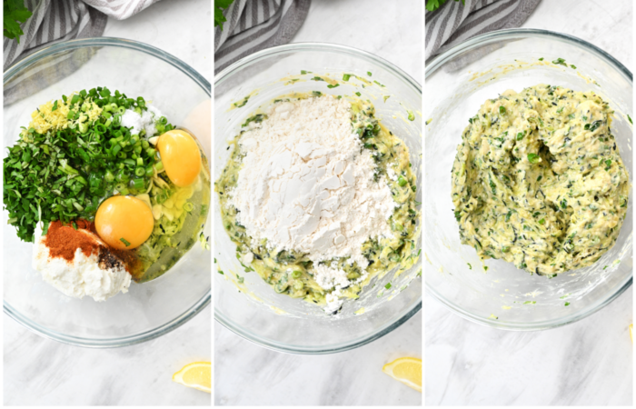 Zucchini Ricotta Fritters batter