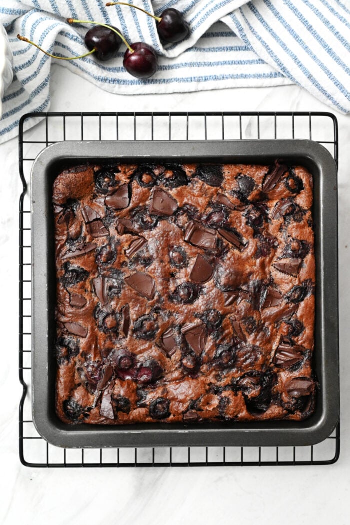 just baked Chocolate Clafoutis