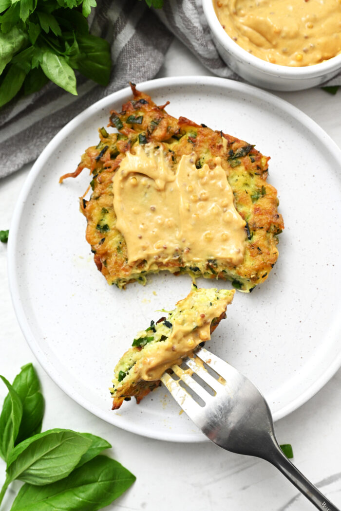 mustard on Fritter
