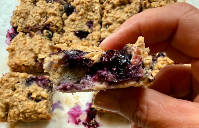 gooey blueberry bar