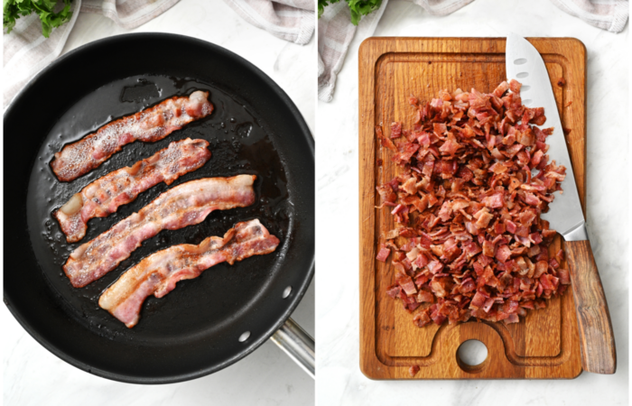 cooking bacon