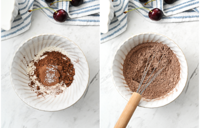 making Chocolate Clafoutis'