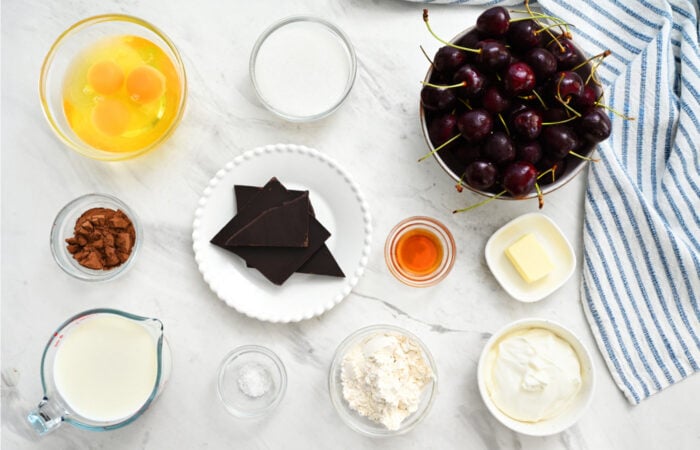 ingredients to make Chocolate Clafoutis