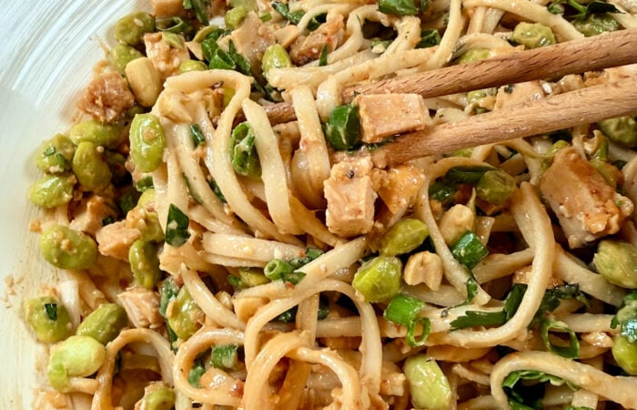using chop sticks with salad