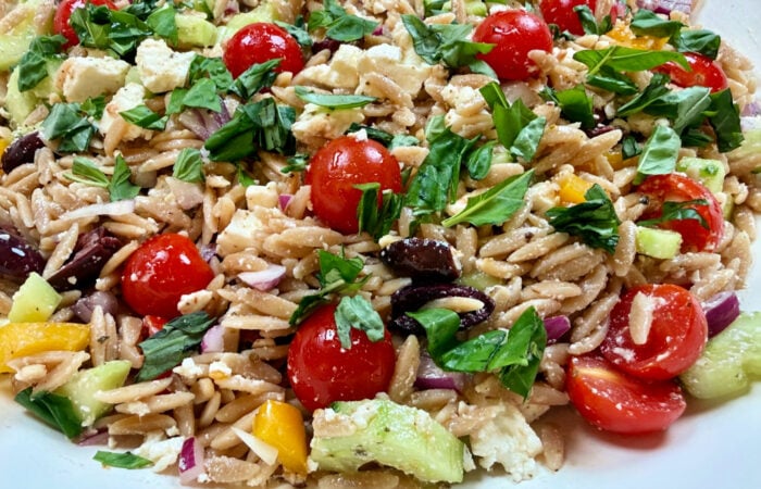 a Greek Orzo Salad