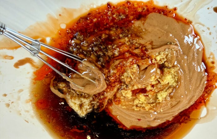 making peanut butter dressing