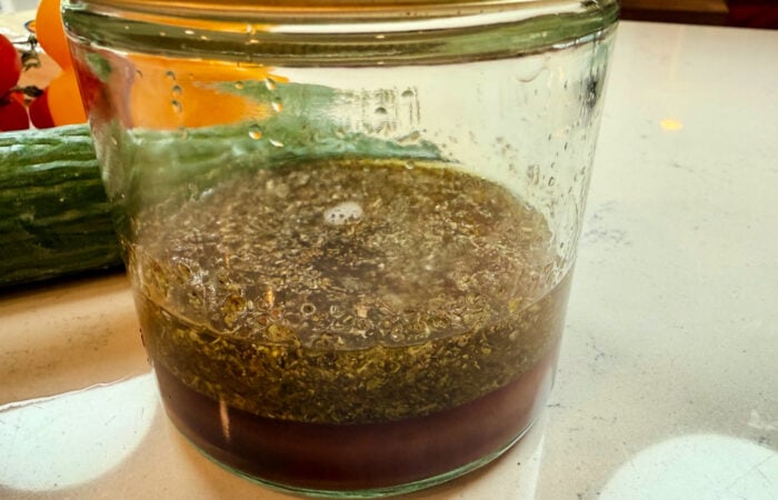 dressing in a jar