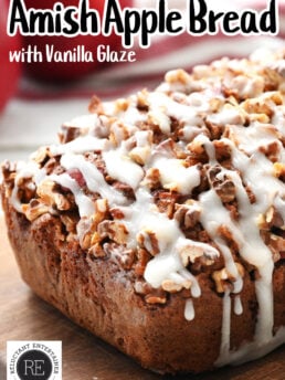 Amish Apple Bread with vanilla glaze