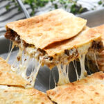 French Onion Sheet Pan Quesadilla recipe