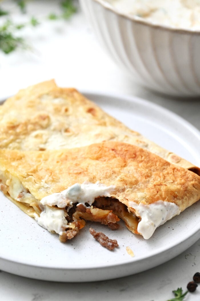 bite cheesy quesadilla
