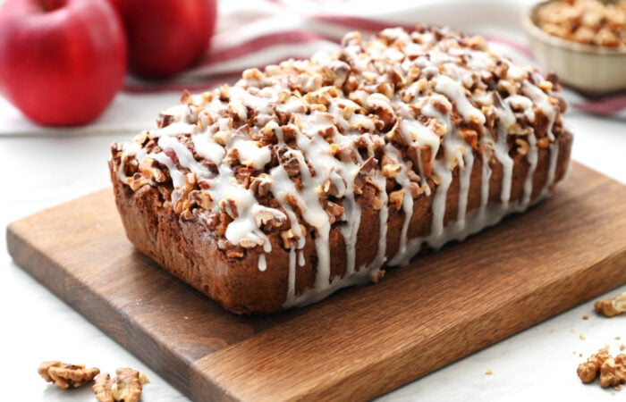 Amish Apple Cake with drizzle