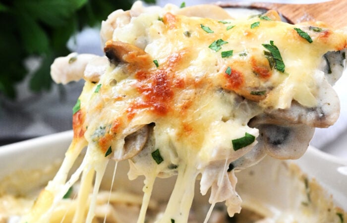 serving Easy Chicken Tetrazzini