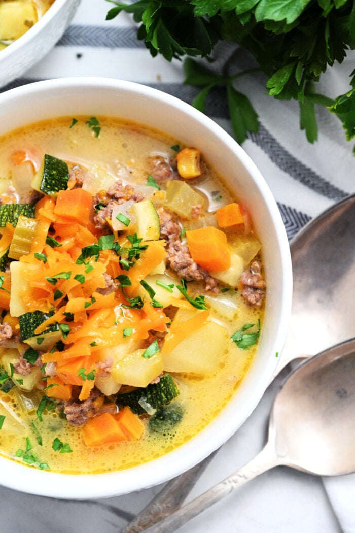 potato hamburger soup recipe