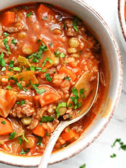 Cabbage Lentil Soup (AKA Cabbage Roll Soup)