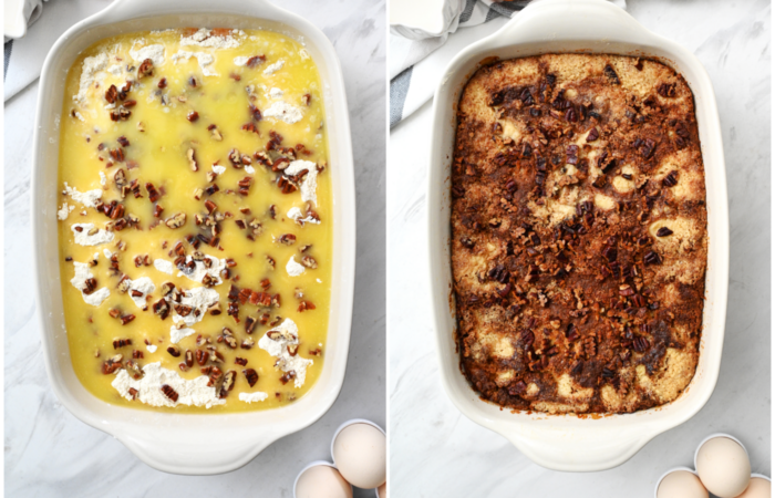 baking a Pumpkin Crunch Cake
