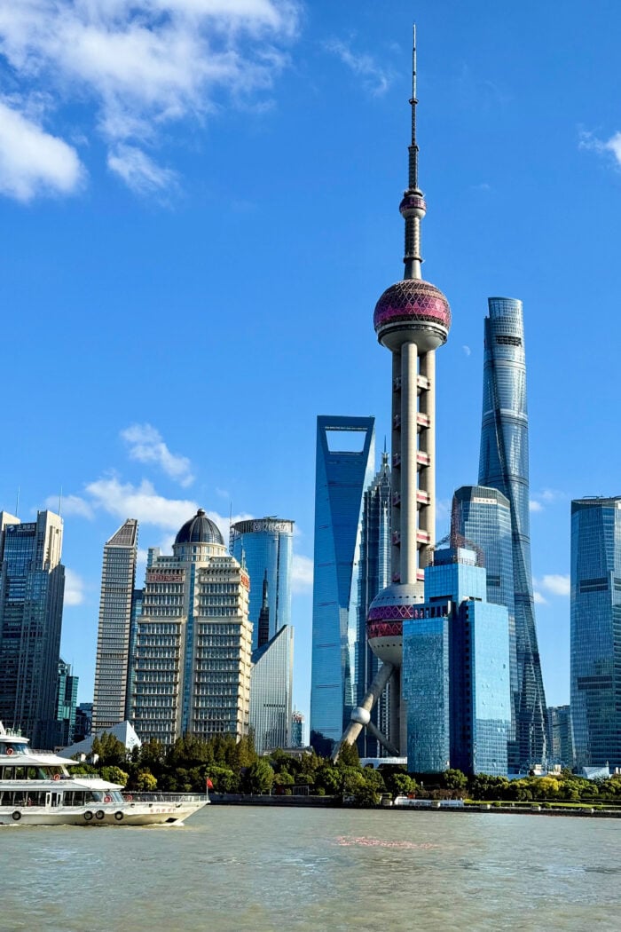 the bund in shanghai during the day