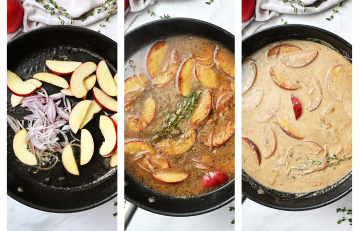 cooking apples in sauce