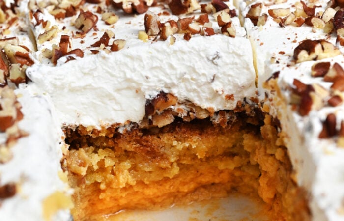 serving piece Pumpkin Crunch Cake