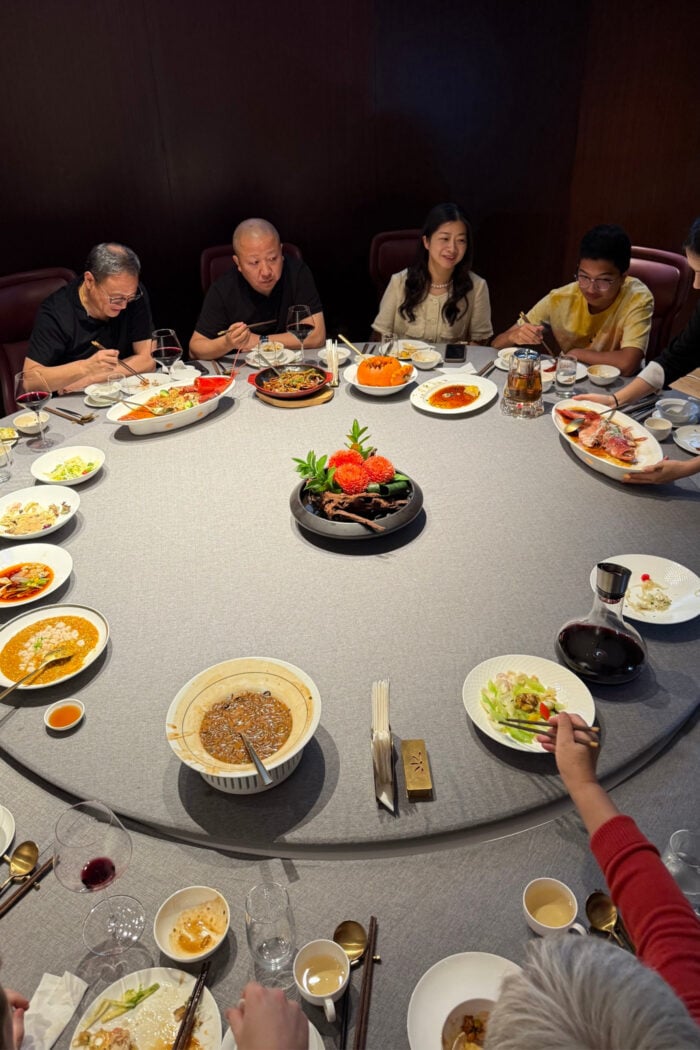 eating together near 1000 trees area
