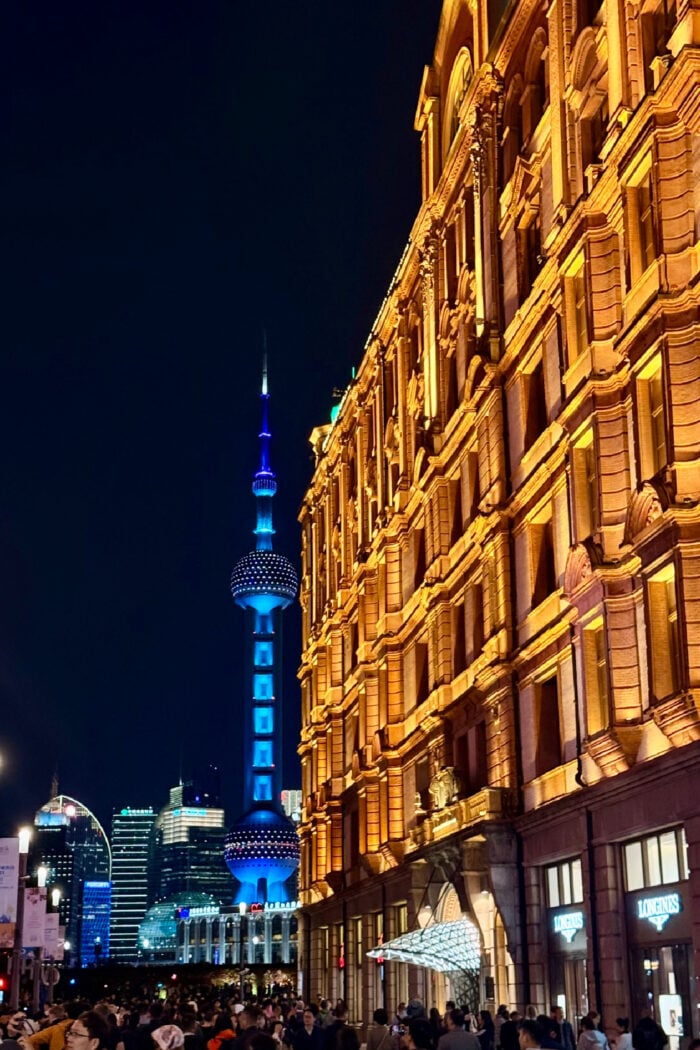 the bund at night